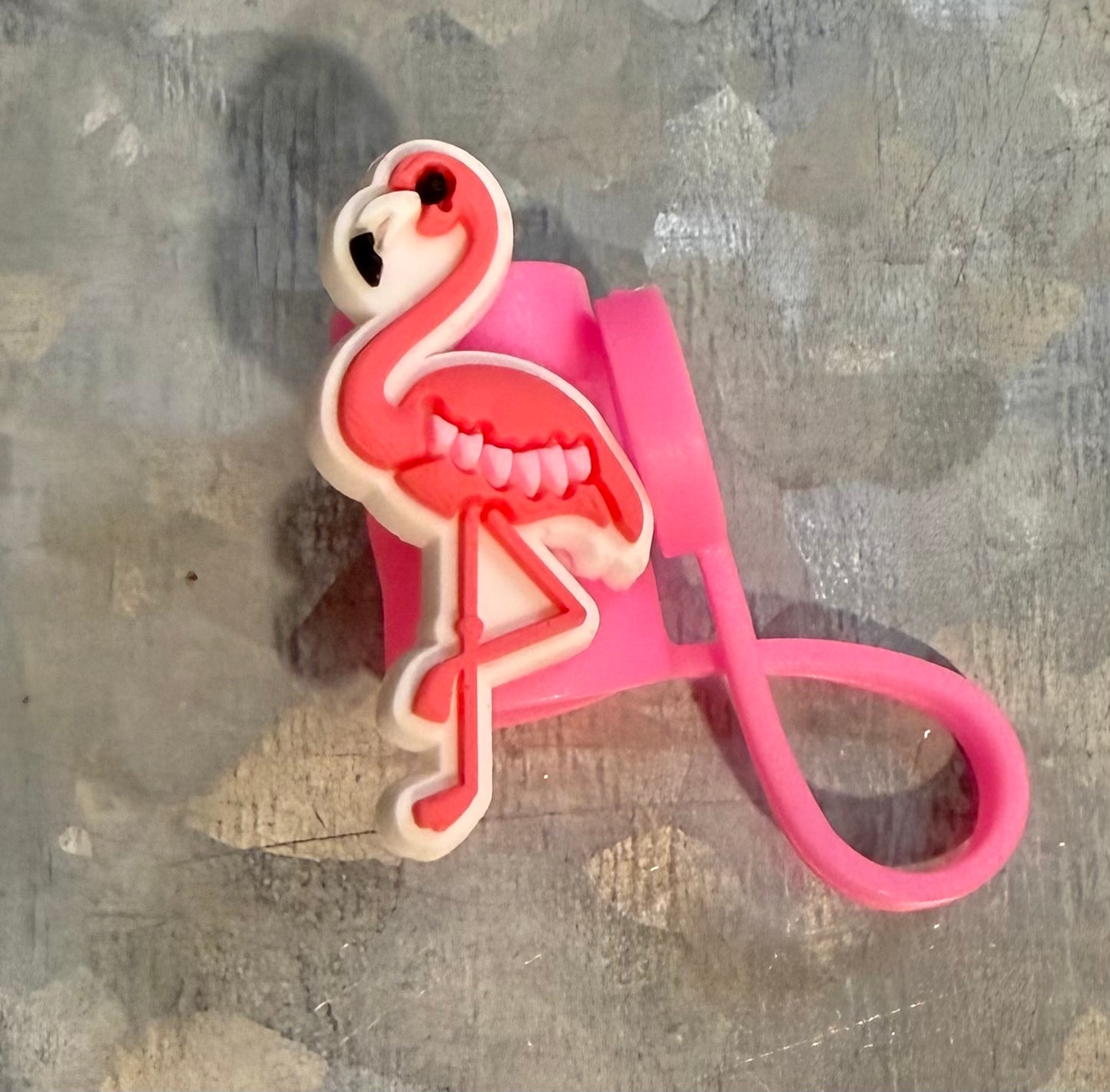 Pink Flamingo straw topper
