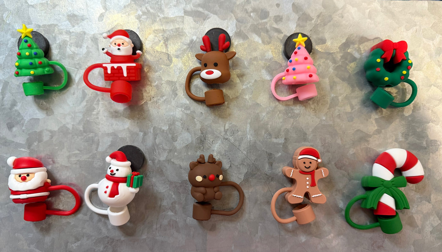 Christmas straw topper
